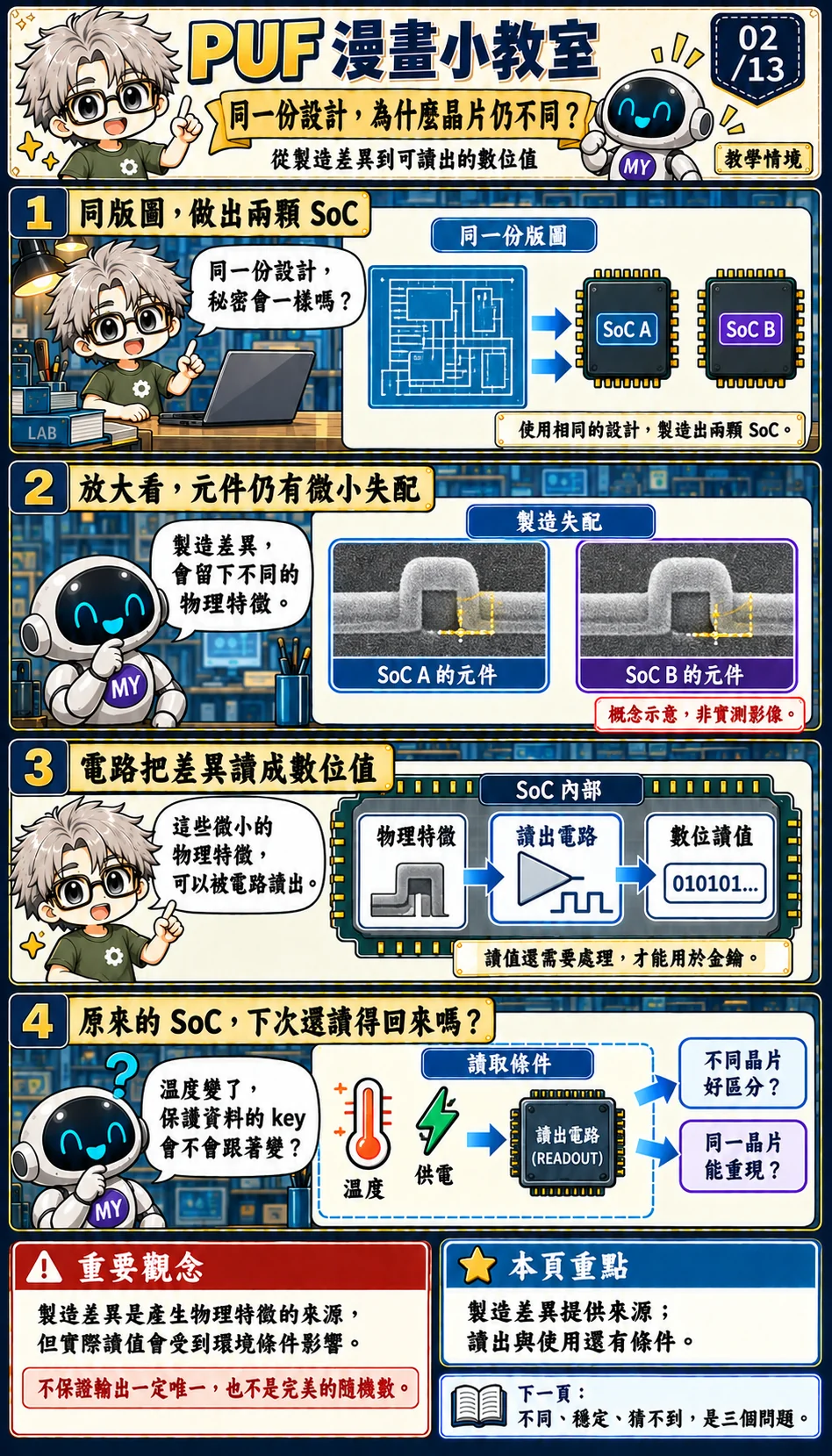 相同設計仍有微觀差異;讀取條件也會影響觀察結果。